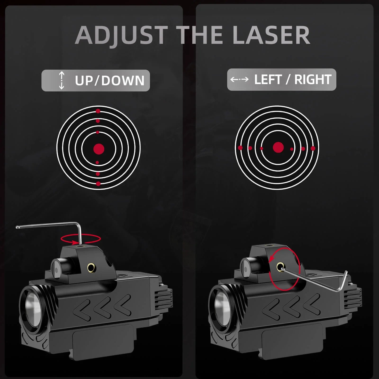 Metal Flashlight With Adjustable Rail LKCJ