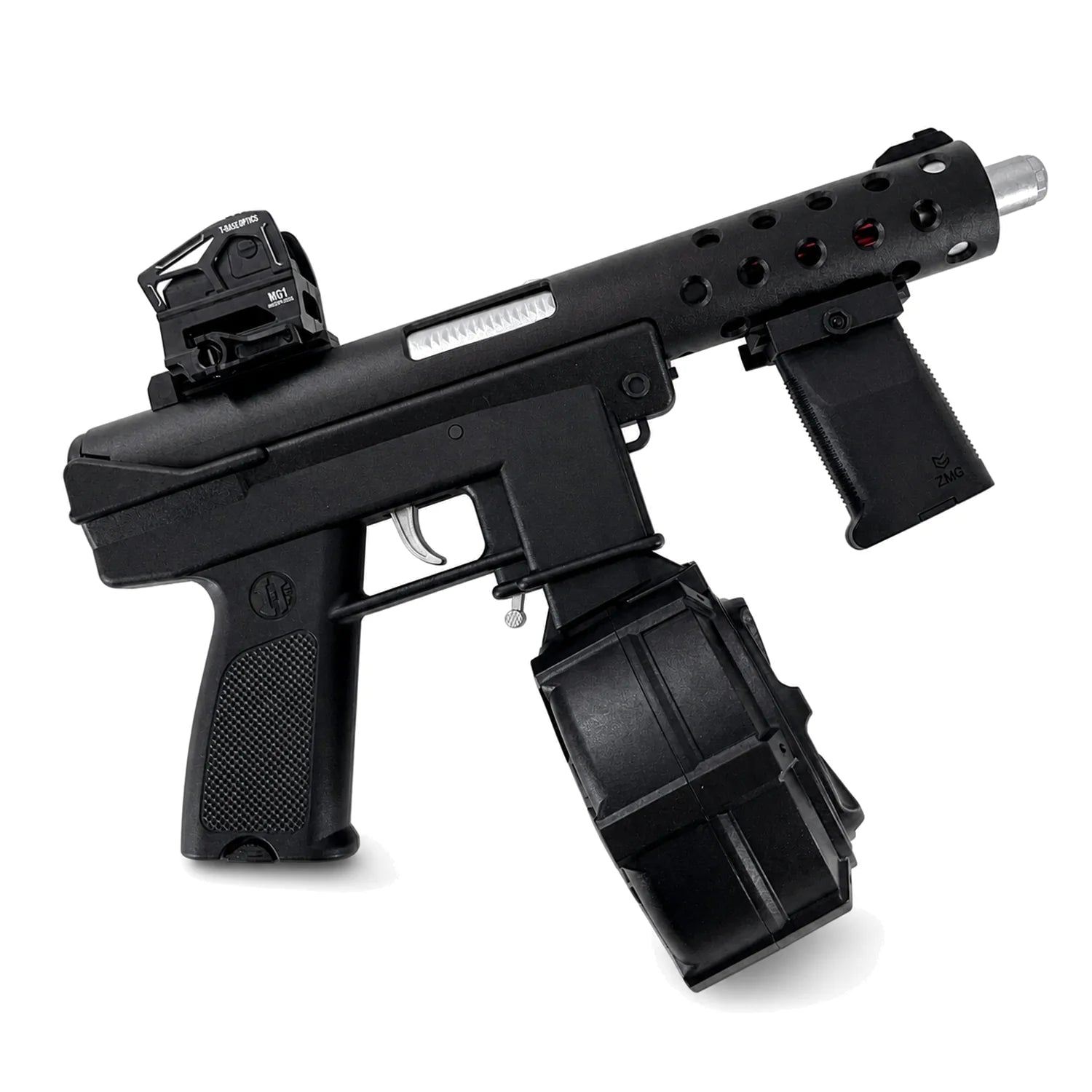 Gold/Sliver TEC9 Gel Blaster With 7 Colors of Lighted Silencer