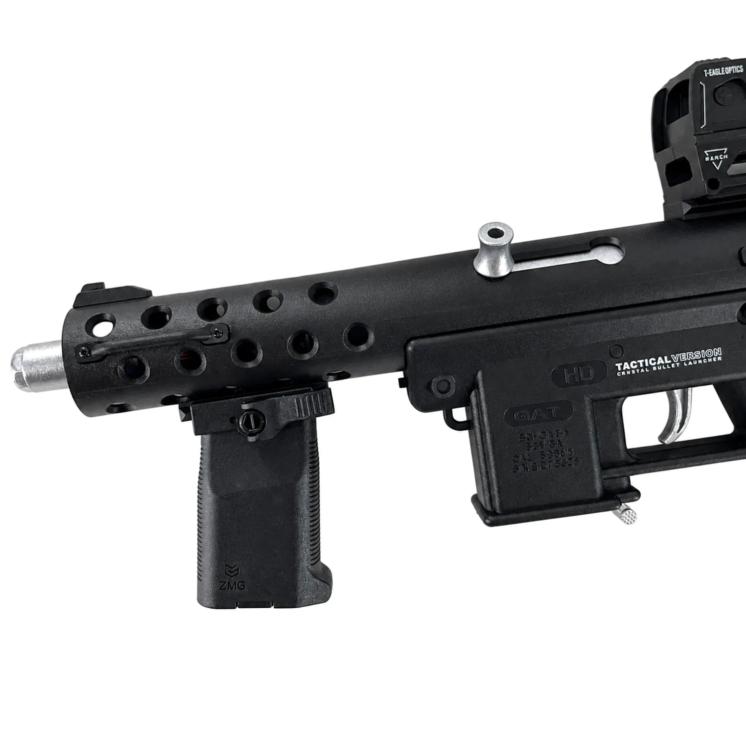 Gold/Sliver TEC9 Gel Blaster With 7 Colors of Lighted Silencer