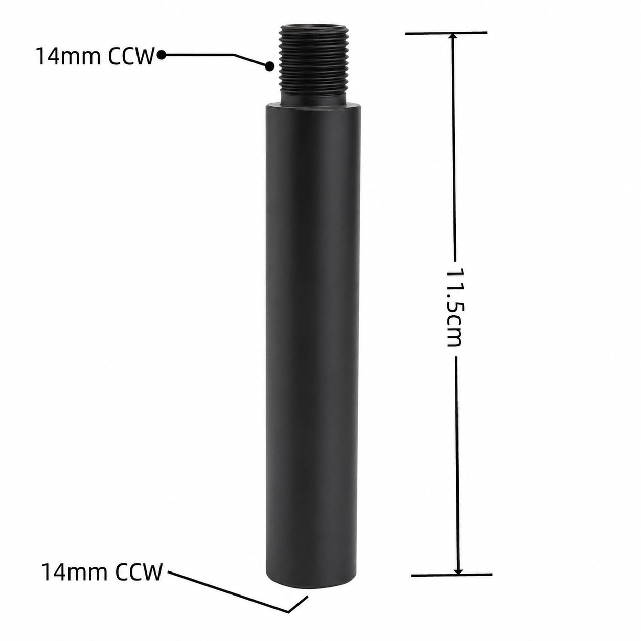 14mm CCW CNC Metal Extension Tube