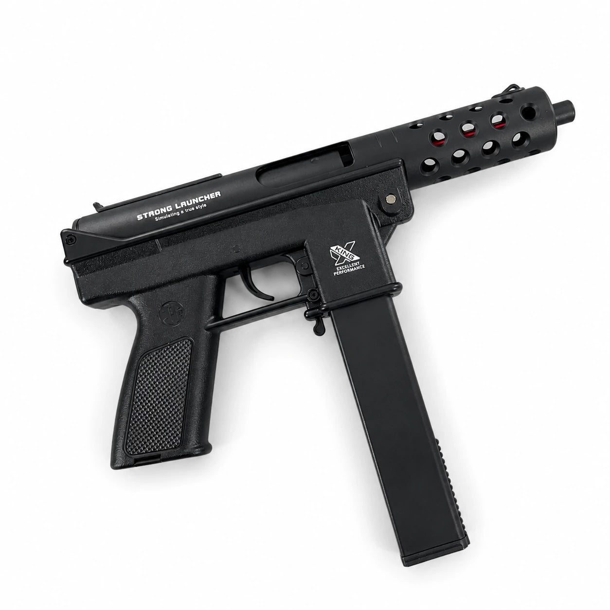 Gold/Sliver TEC9 Gel Blaster With 7 Colors of Lighted Silencer