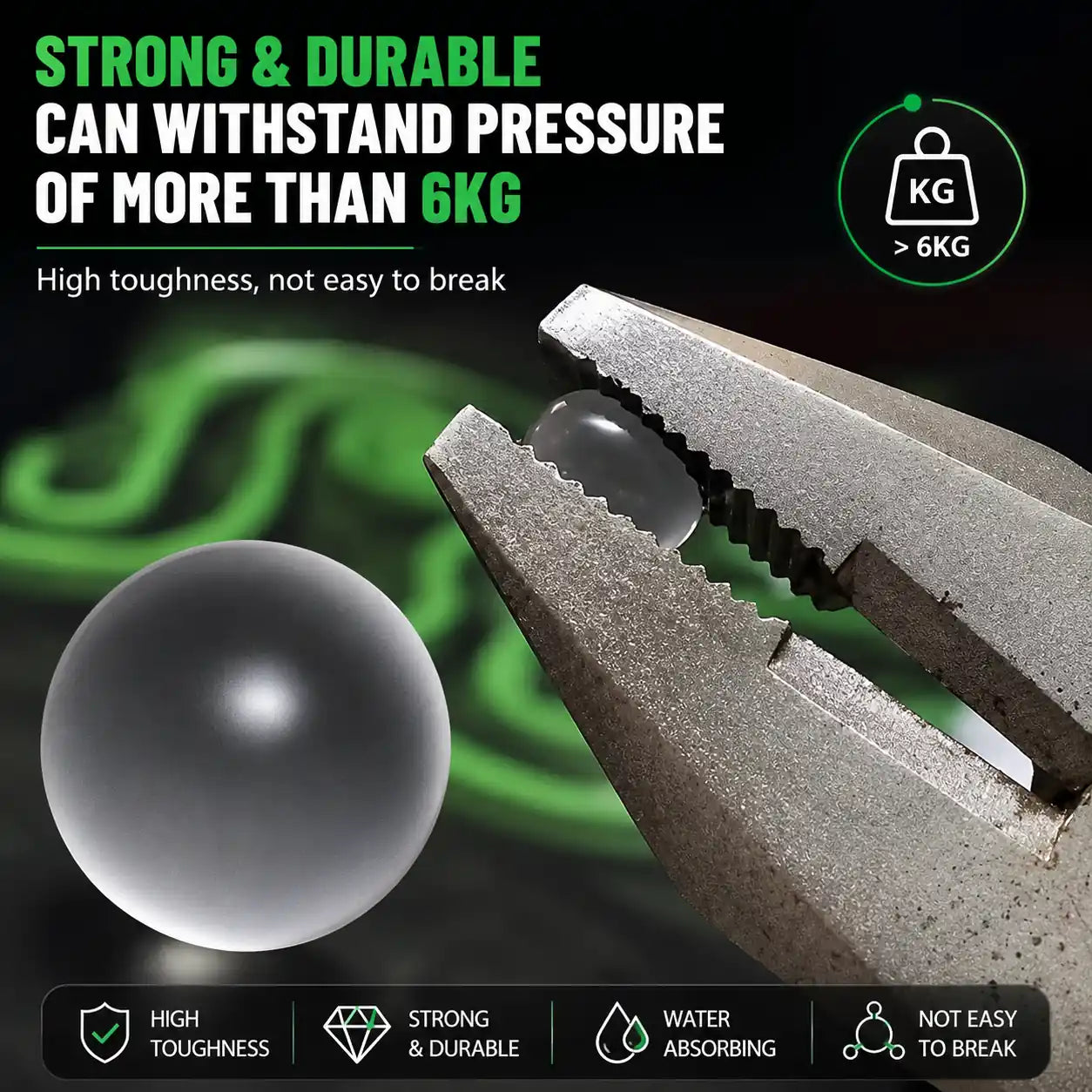 2 Packs of 6x Hardened Gel Balls For Enhancing The Performance of Gel Blasters