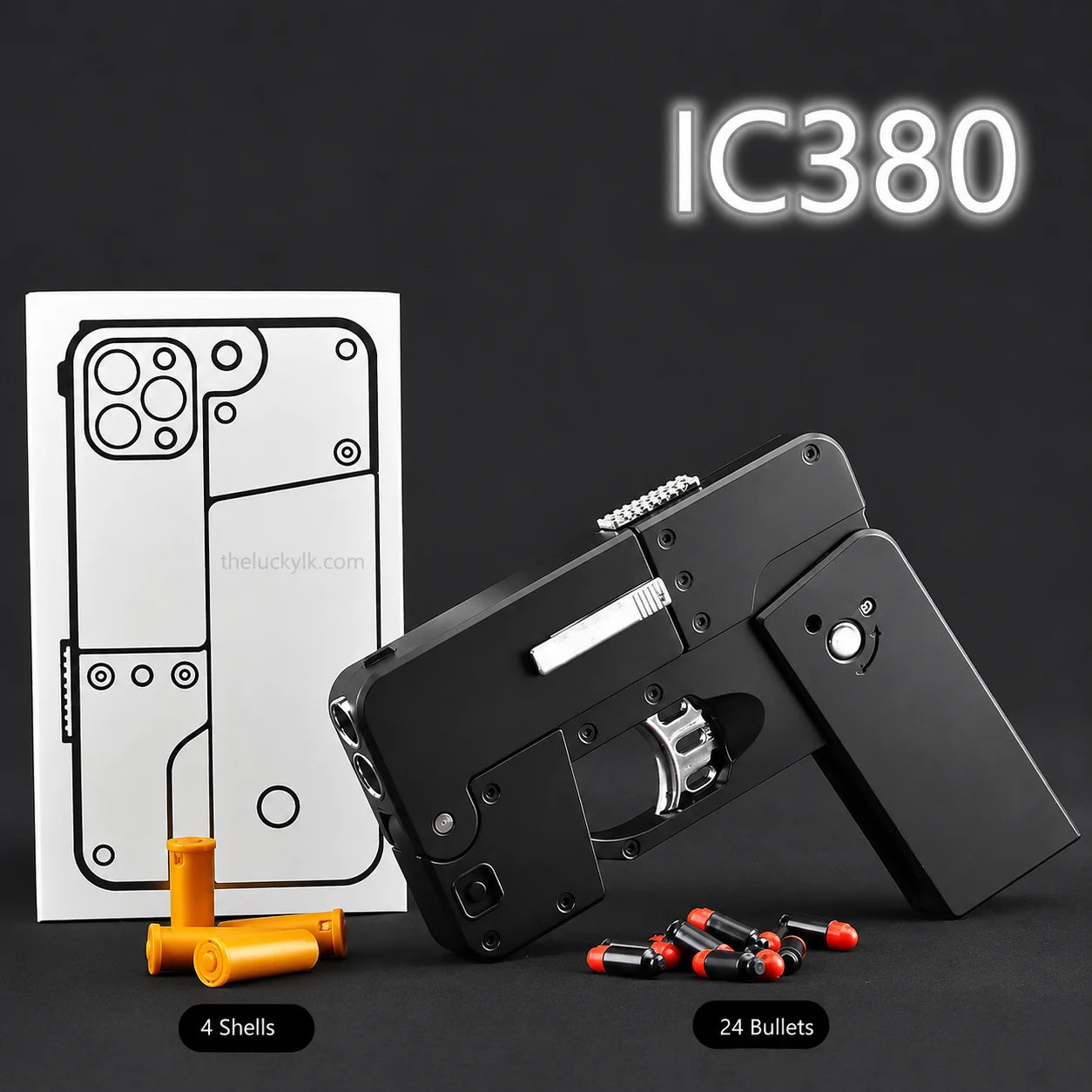 IC380 Foldable Phone Shape Pistol Nerf Toy Gun