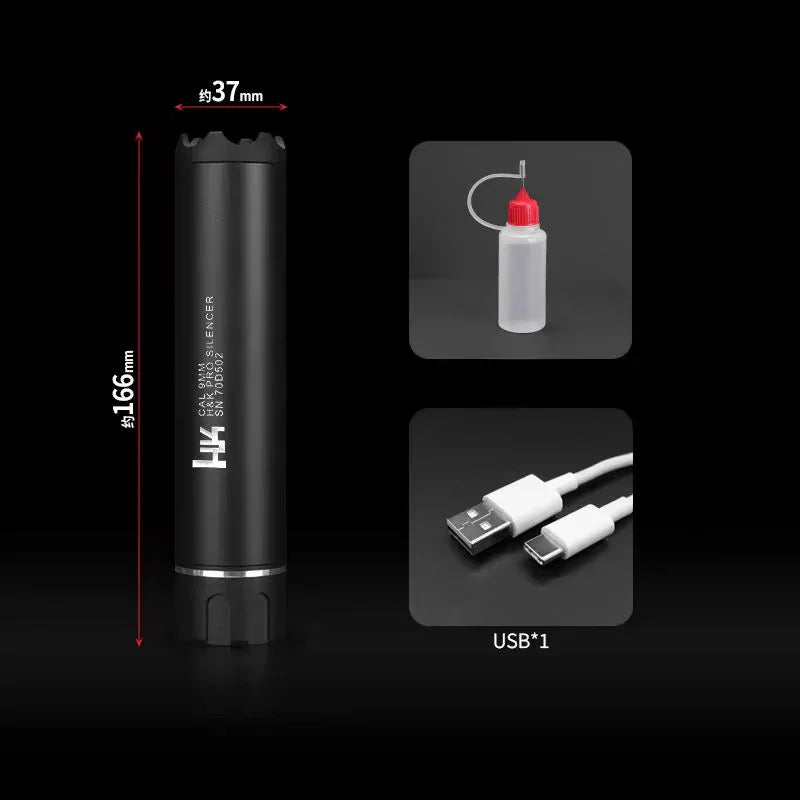 New Smoke Wolf Silencer For Both Gel blaster&Airsoft With 14mm Thread LKCJ