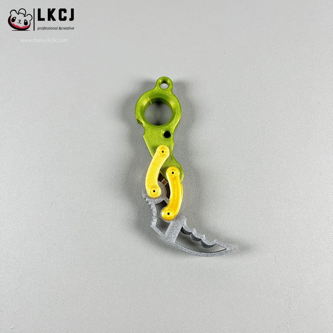 Real 3D Printed Mini 1911 Decompression Model Keychain, Non-launchable LKCJ