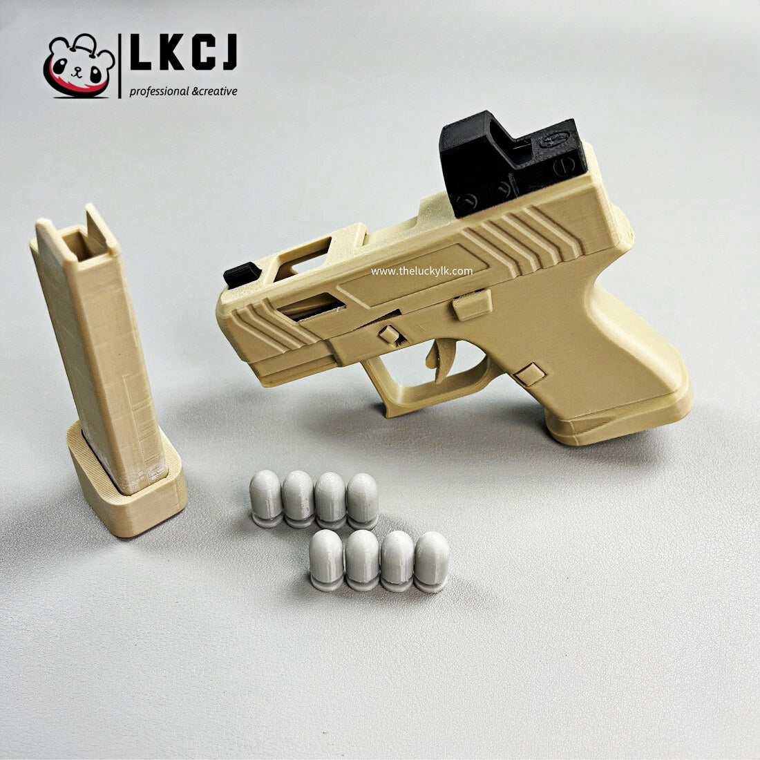 3D Printed Mini Pistol 34 Blowback Dart Blaster Automatic Shell Ejection