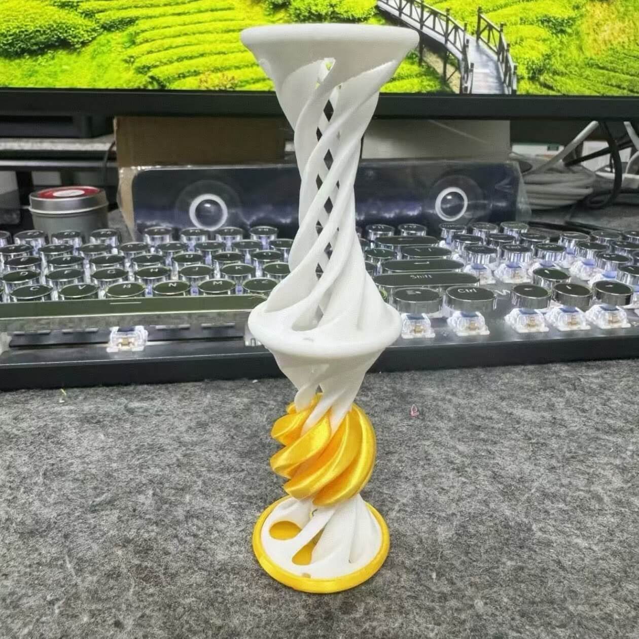 3D Printed Spiral Jumping Ball Fidget Toy