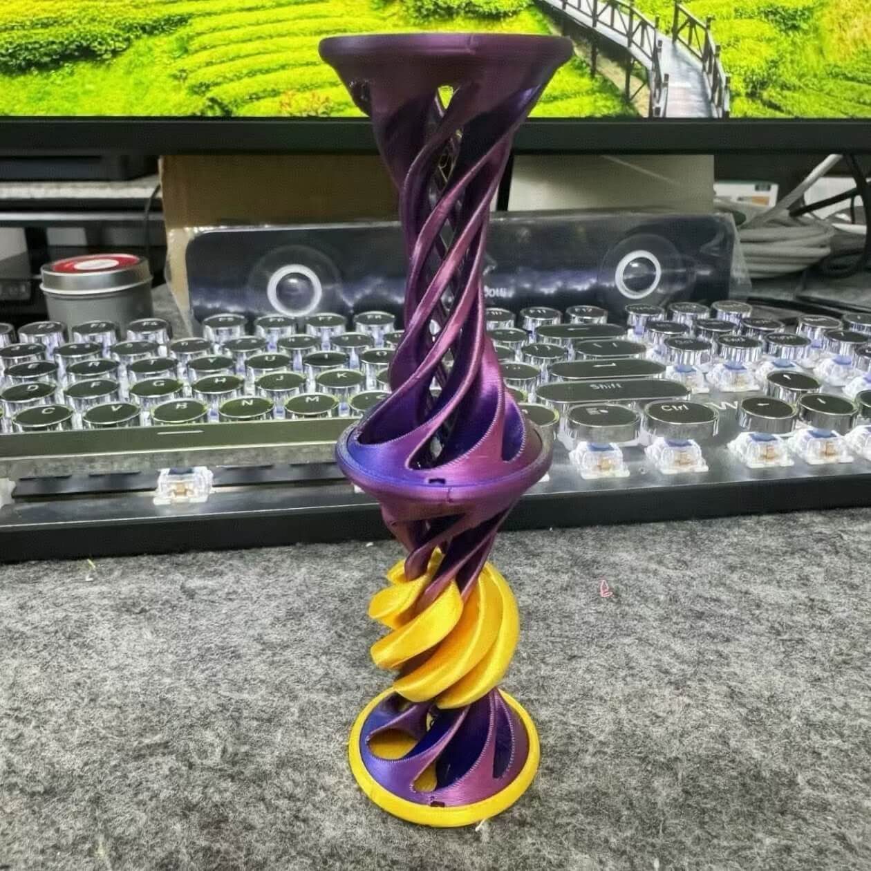 3D Printed Spiral Jumping Ball Fidget Toy