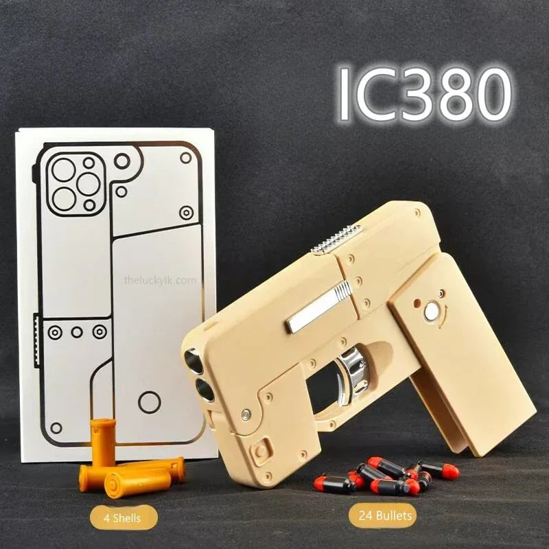 New Creative Foldable Phone Shape Pistol Nerf Toy Gun LKCJ