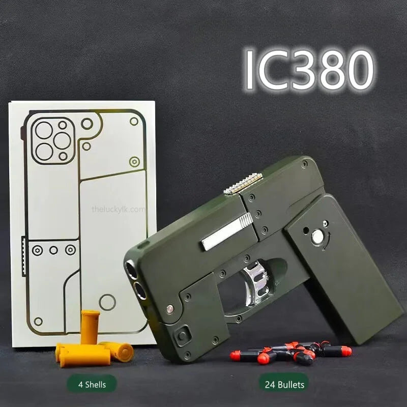New Creative Foldable Phone Shape Pistol Nerf Toy Gun LKCJ