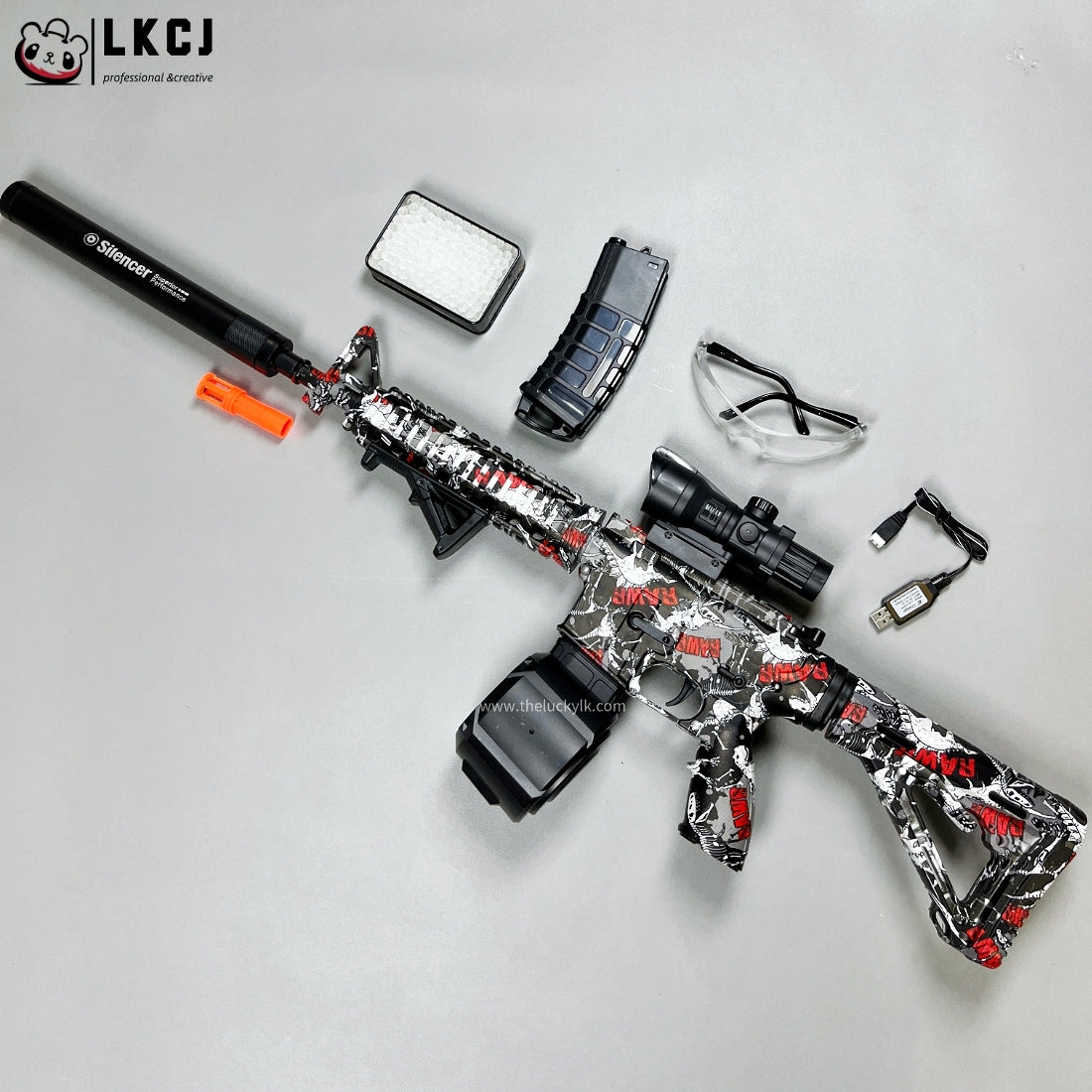 Exquisite Graffiti M416 Gel Blasters 25M Shoot Range With 2 Mags LKCJ
