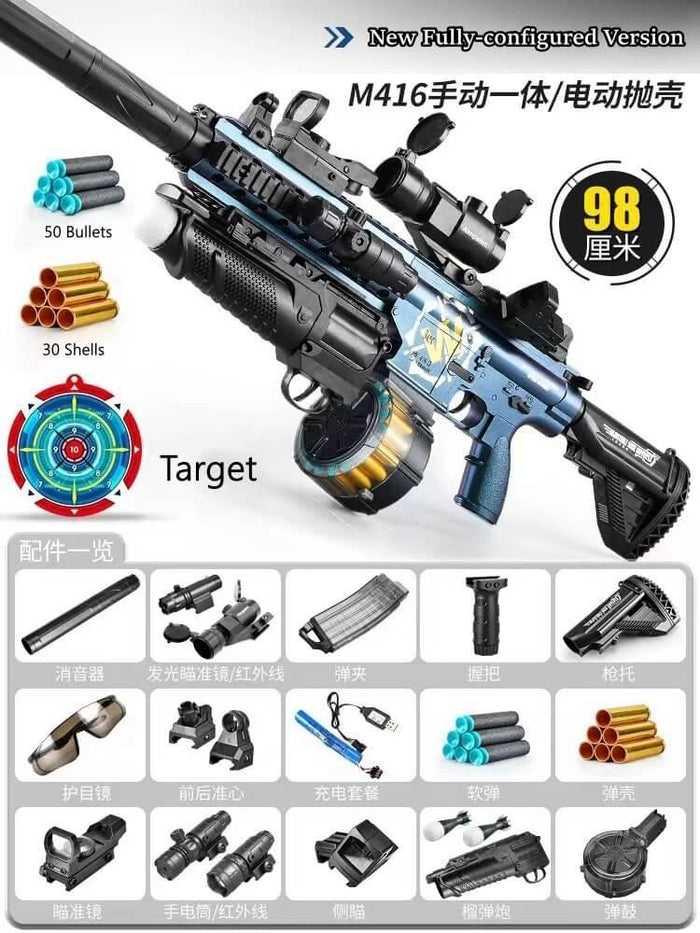 Electric M416 Rifle With Shell Ejecting Nerf Toy Gun freeshipping - LKCJ