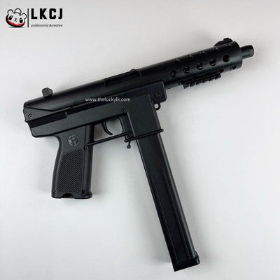 Gold/Sliver TEC9 Gel Blaster With 7 Colors of Lighted Silencer LKCJ