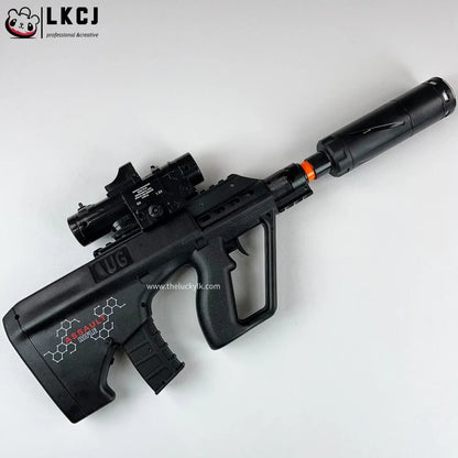 Mini Aug Gel Blaster With 7 Colors of Lighted Silencer Recommended Age Range: 10-15 Years