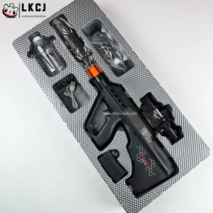 Mini Aug Gel Blaster With 7 Colors of Lighted Silencer Recommended Age Range: 10-15 Years