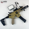 Exquisite Engraving Mpx Gel Blaster High Rate of Fire  Smooth Shooting With 7 Colors of Lighted Silencer