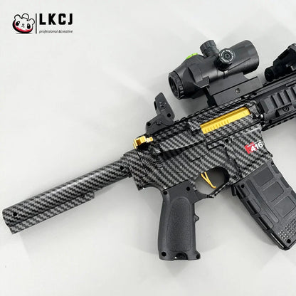 Carbon Fiber Gold Embellished M416 Gel Blaster