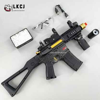 Carbon Fiber Gold Embellished ARP556 Gel Blaster