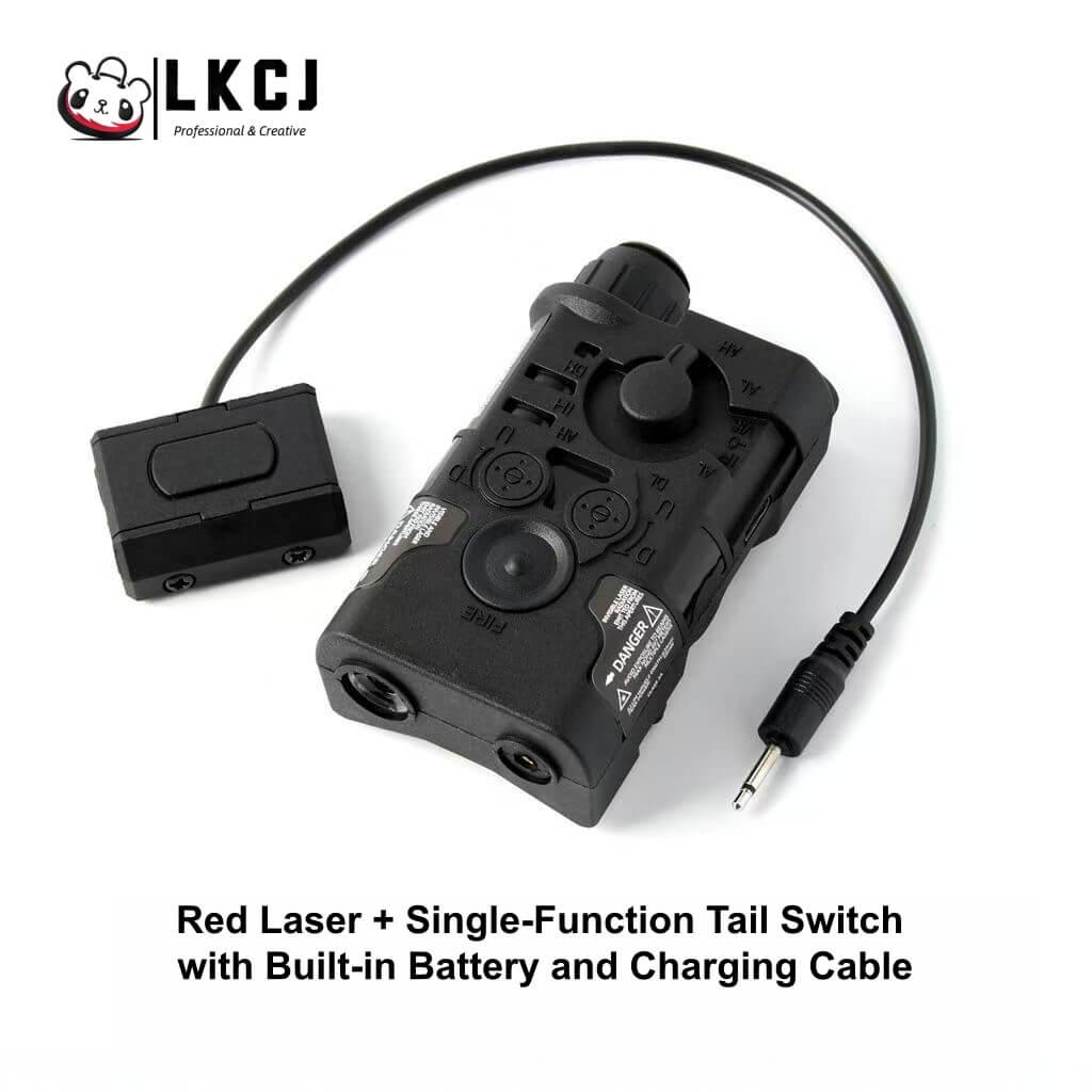 Red Laser + Single-Function Tail Switch with Built-in Battery and Charging Cable