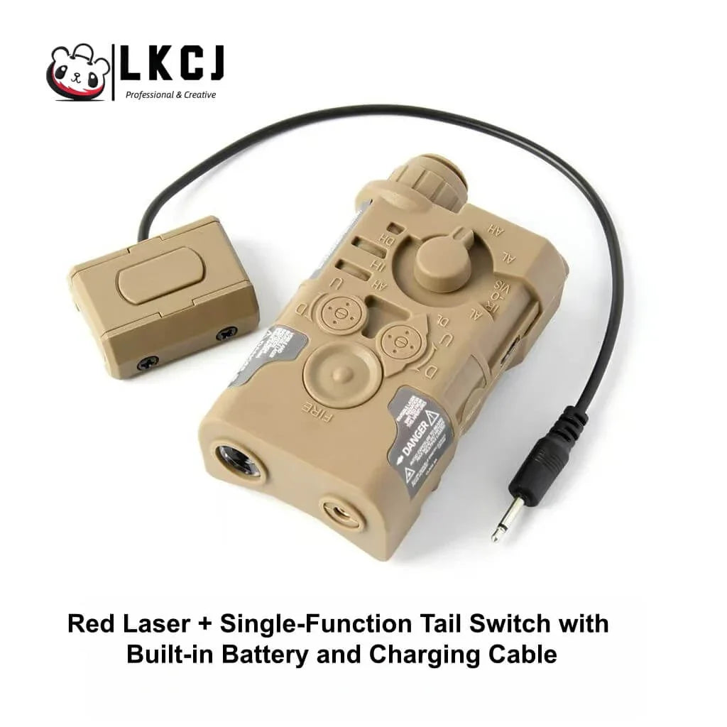 Red Laser + Single-Function Tail Switch with Built-in Battery and Charging Cable