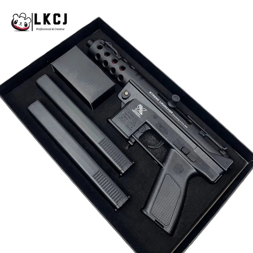 Gold/Sliver TEC9 Gel Blaster With 7 Colors of Lighted Silencer