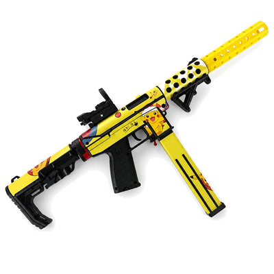 Gold/Sliver TEC9 Gel Blaster With 7 Colors of Lighted Silencer