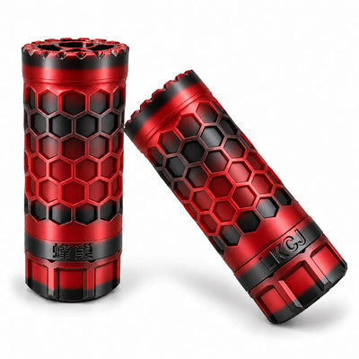 LKCJ Honeycomb smoke tracer in Devil Red with red and black coloring and a hexagonal pattern