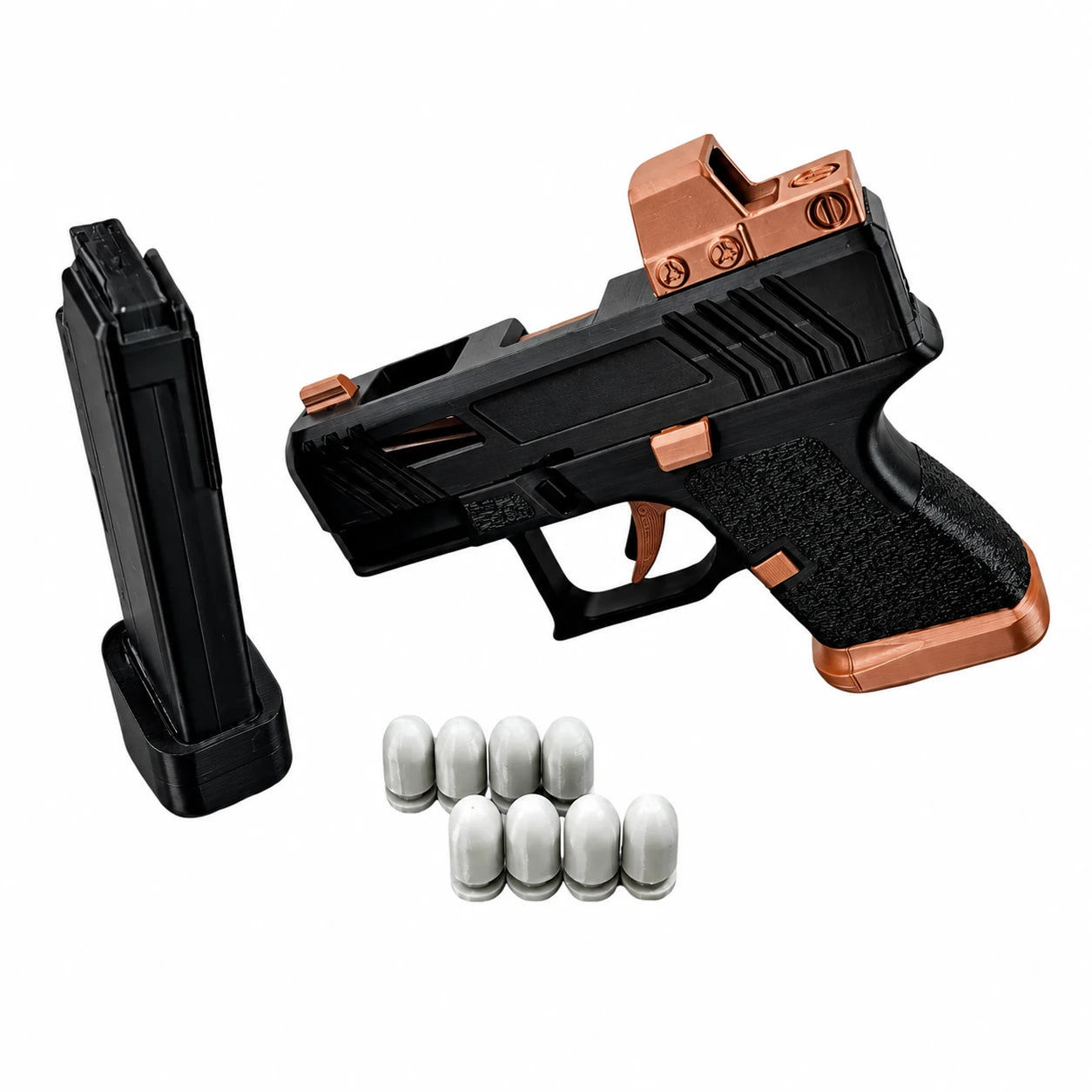 3D Printed Mini Pistol 34 Blowback Dart Blaster Automatic Shell Ejection