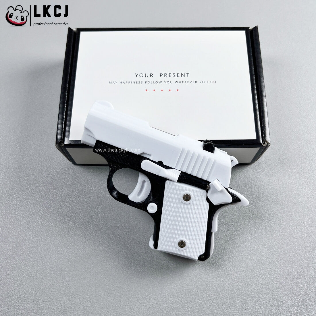 Real 3D Printed Mini 1911 Decompression Model Keychain, Non-launchable LKCJ