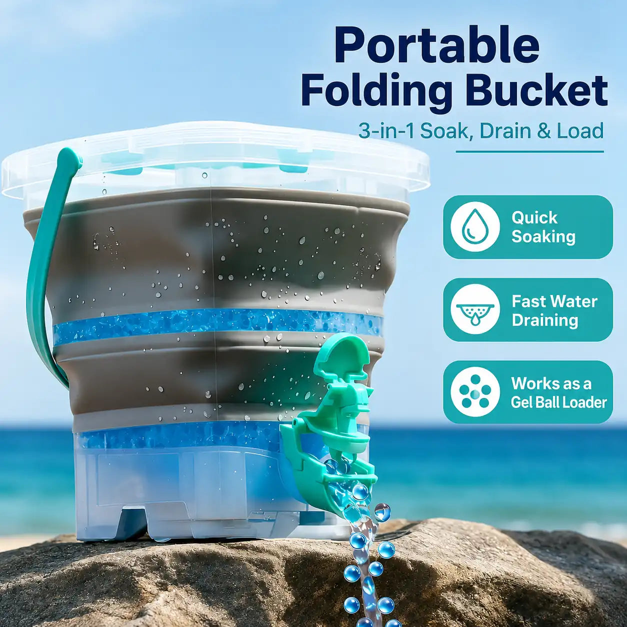 Multifunctional Gel Ball Soaking Bucket