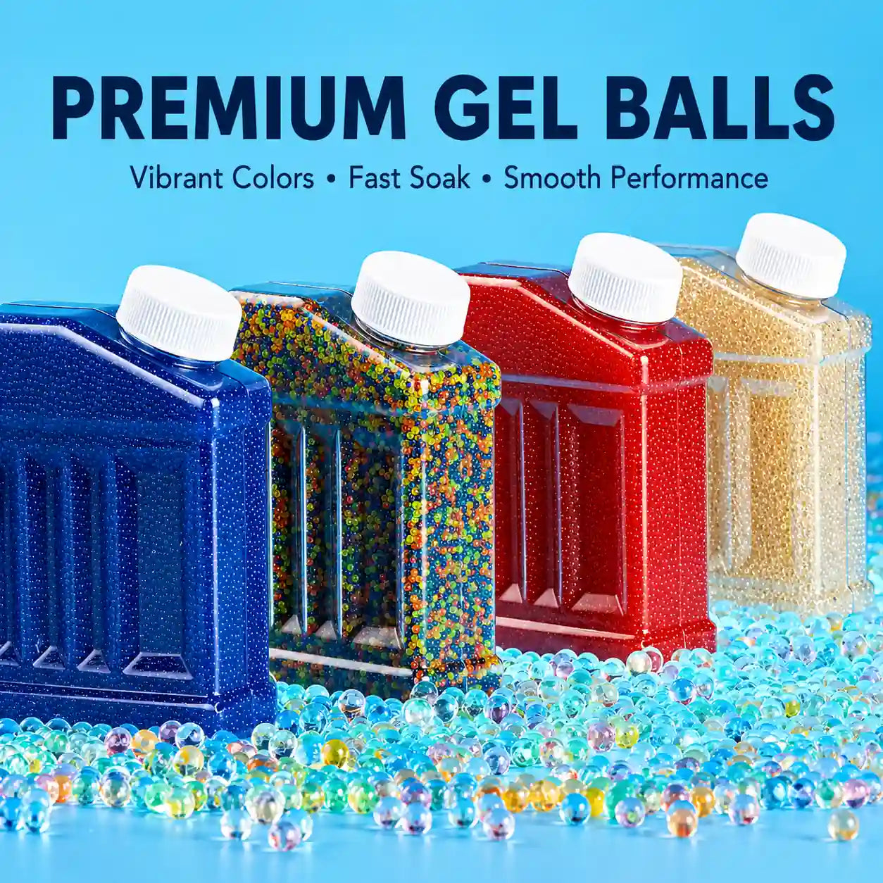 60,000 Gel Balls With Collapsible 600ml Gel Ball Quick-Loading Bottle