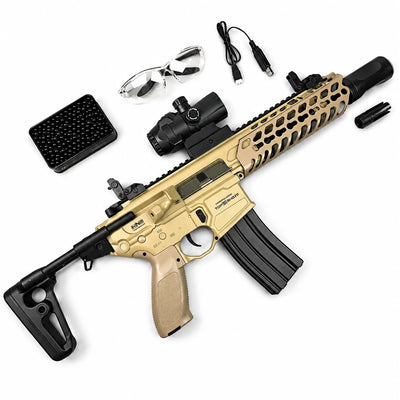 Exquisite Engraving MCX Gel Blaster High Rate of Fire  Smooth Shooting With 7 Colors of Lighted Silencer