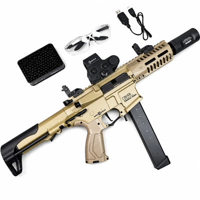 Exquisite Engraving ARP9 Gel Blaster High Rate of Fire  Smooth Shooting With 7 Colors of Lighted Silencer