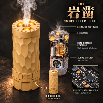LKCJ Smoke Tracer Unit for Gel Blasters & Airsoft Guns– UV Tracer & Simulated Muzzle Flash