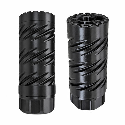 LKCJ Willow Leaf smoke tracer unit in Silk Black, shown from two angles