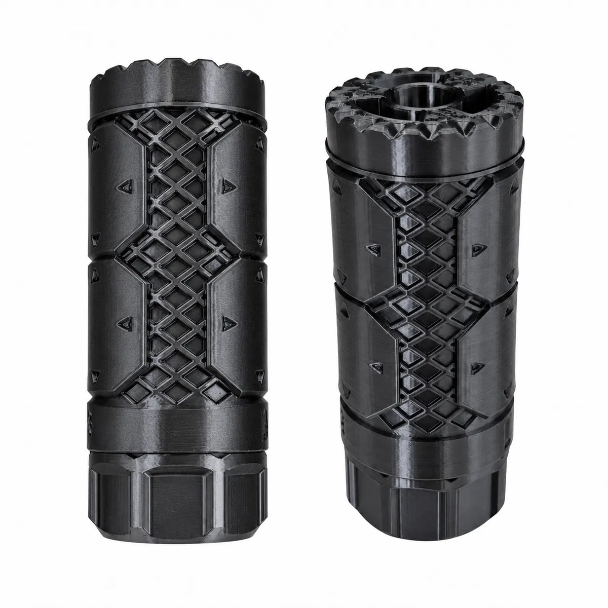 LKCJ Armor smoke tracer unit in Silk Black, shown from two angles