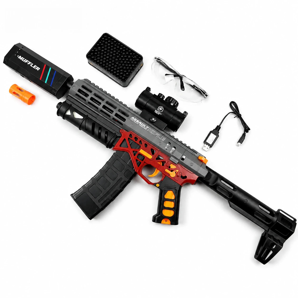 MK6 Gel Blaster With Red Light Effects And Smoke Effects