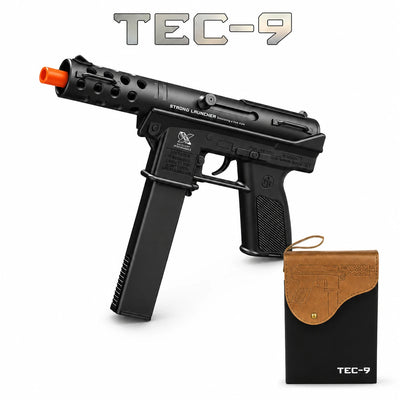 Gold/Sliver TEC9 Gel Blaster With 7 Colors of Lighted Silencer