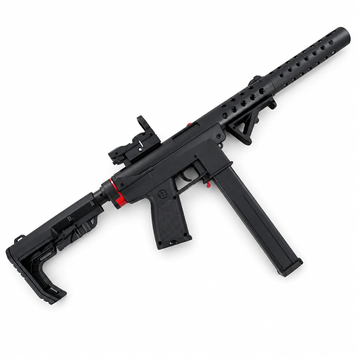 Gold/Sliver TEC9 Gel Blaster With 7 Colors of Lighted Silencer
