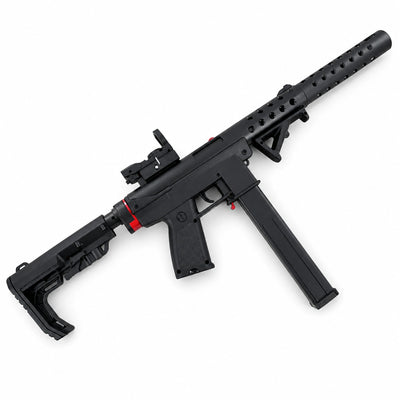 Gold/Sliver TEC9 Gel Blaster With 7 Colors of Lighted Silencer