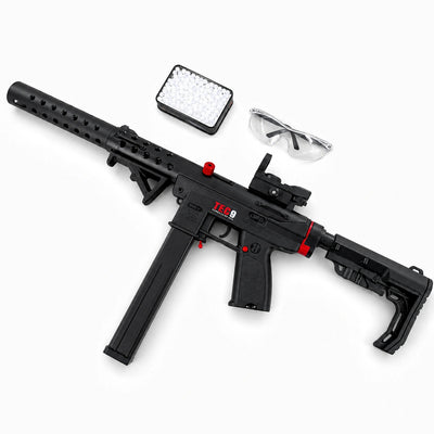 Gold/Sliver TEC9 Gel Blaster With 7 Colors of Lighted Silencer