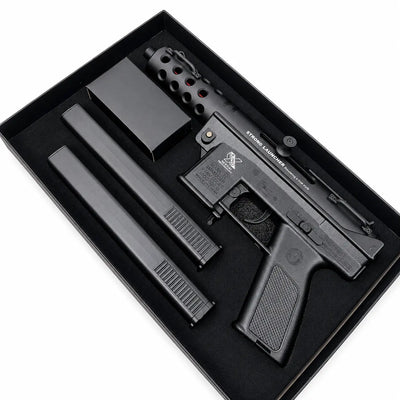 Gold/Sliver TEC9 Gel Blaster With 7 Colors of Lighted Silencer