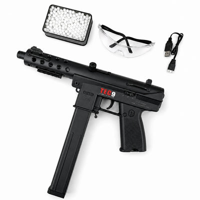Gold/Sliver TEC9 Gel Blaster With 7 Colors of Lighted Silencer