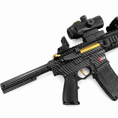 Carbon Fiber Gold Embellished M416 Gel Blaster