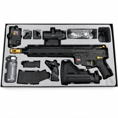 Carbon Fiber Gold Embellished M416 Gel Blaster