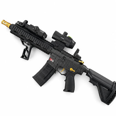 Carbon Fiber Gold Embellished M416 Gel Blaster