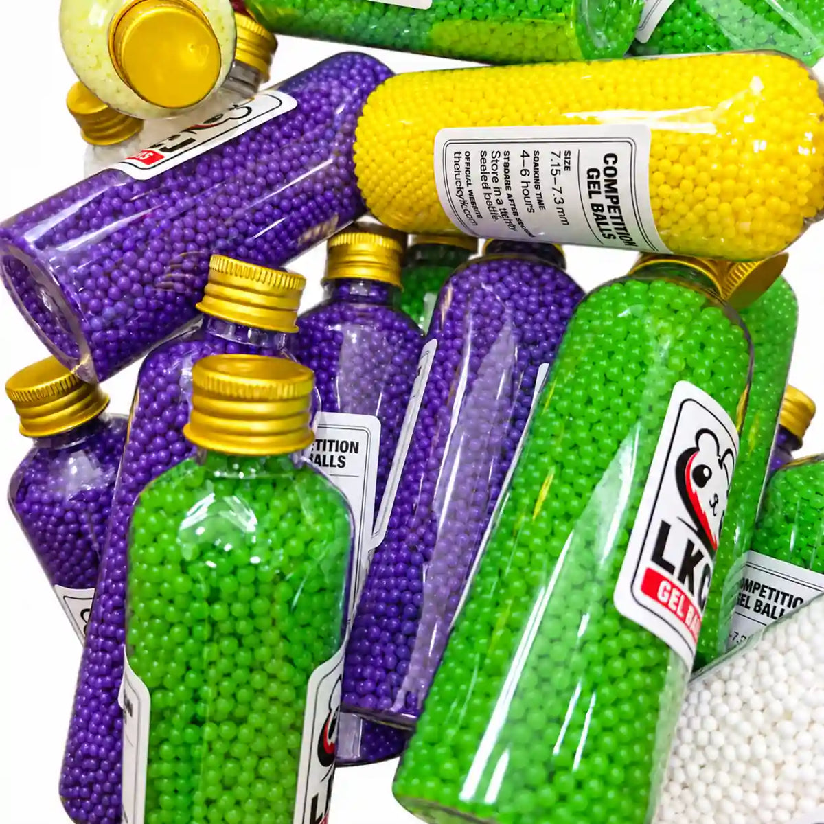 2 Bottles of 6x Hardened Gel Balls for Enhancing the Performance of Gel Blasters