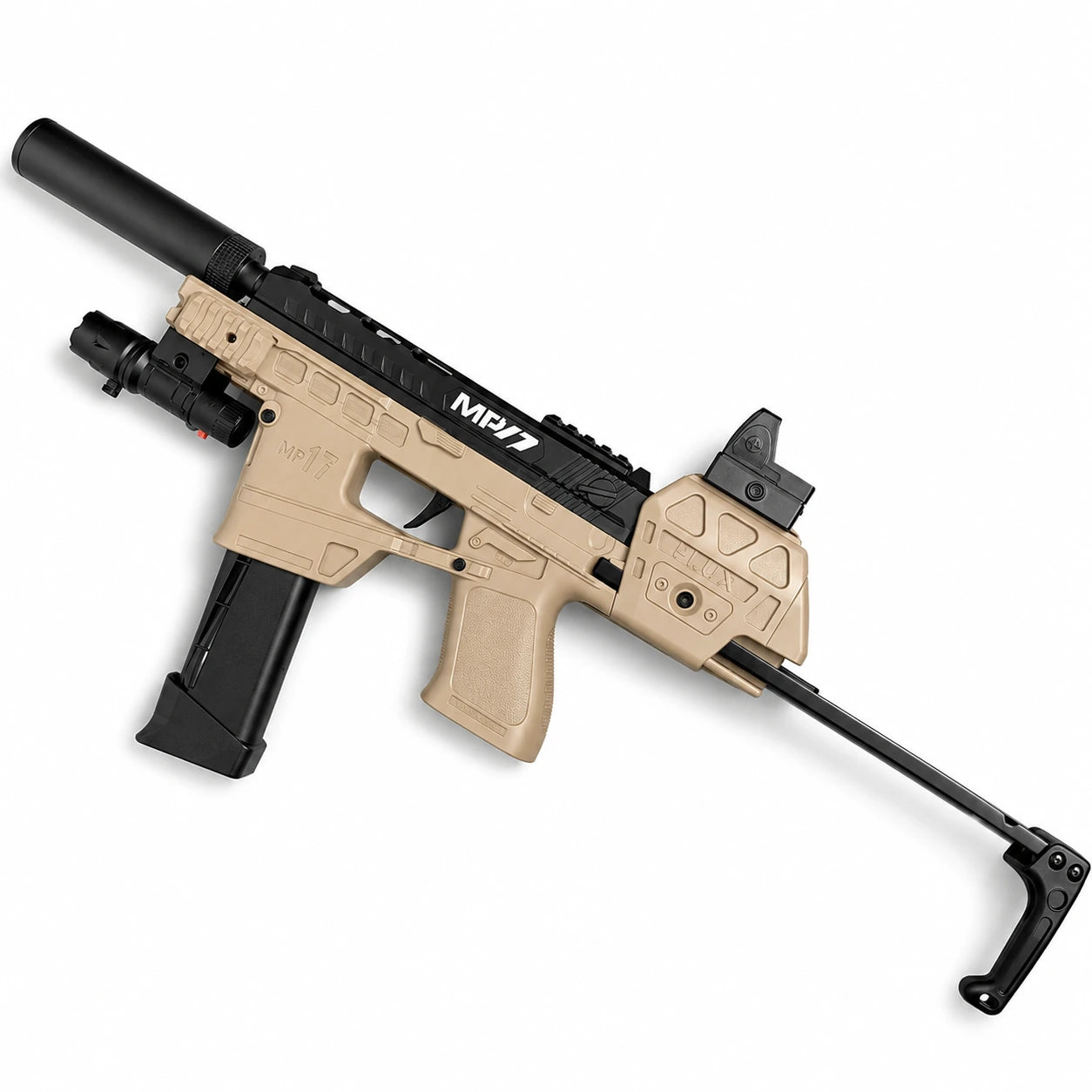 Mp17 Gel Blaster With Metal Stock, Metal Rail