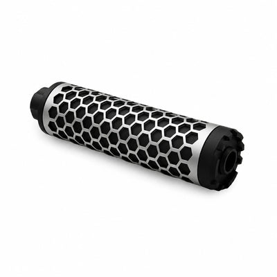 Metal Honeycomb Shape Silencer Adapt To 14 MM CCW Threaded Rod Tip