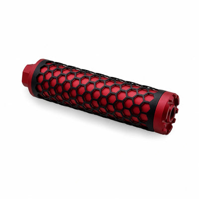 Metal Honeycomb Shape Silencer Adapt To 14 MM CCW Threaded Rod Tip